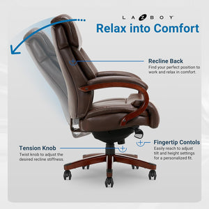 Executive Bonded Leather Office Chair – Brown