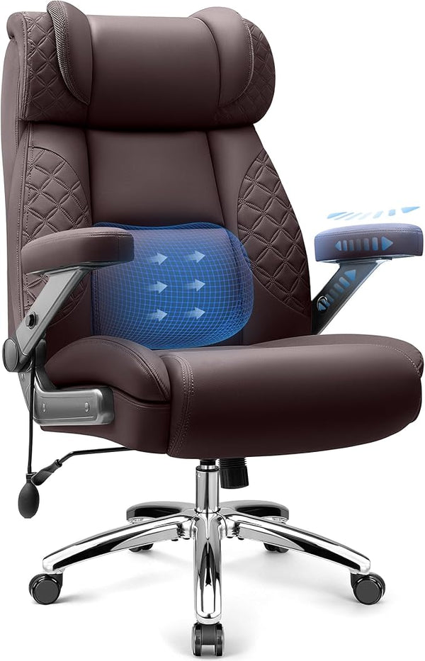 Big & Tall Ergonomic Office Chair – 500 LBS, 5D Arms, Lumbar Support