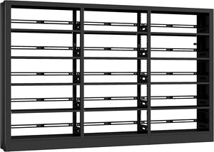 5-Tier Metal Bookcase with Adjustable Shelves