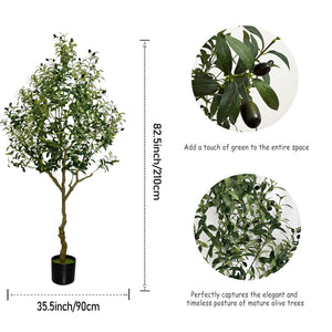 7ft Artificial Olive Tree — Indoor & Outdoor Faux Plant