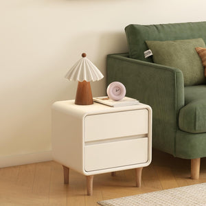 Solid Wood Nightstand with Drawers