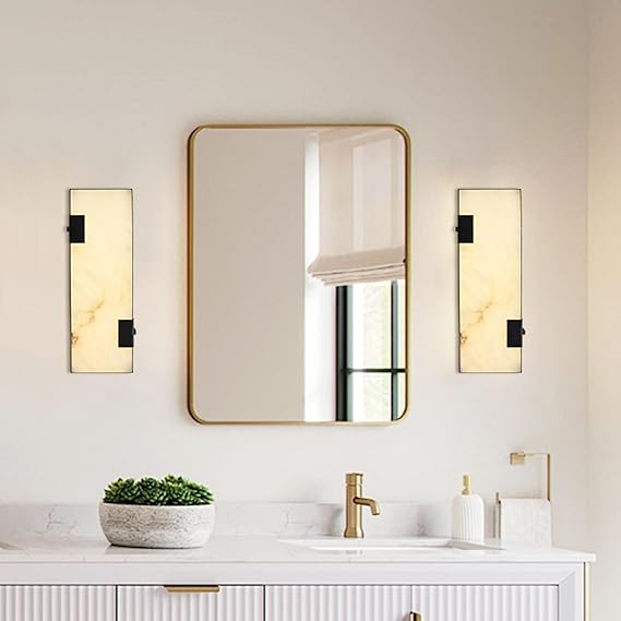 Modern Alabaster LED Wall Sconce with Dimmable Warm Light