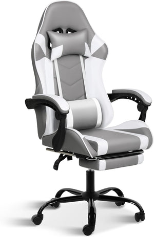 Ergonomic Gaming Chair with Footrest & Lumbar Support