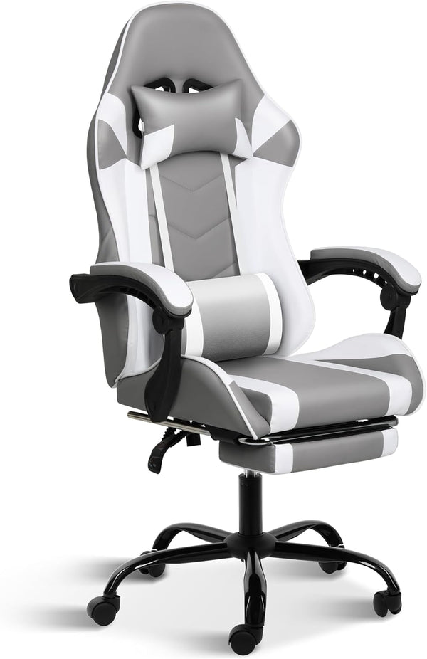 Ergonomic Gaming Chair with Footrest & Lumbar Support