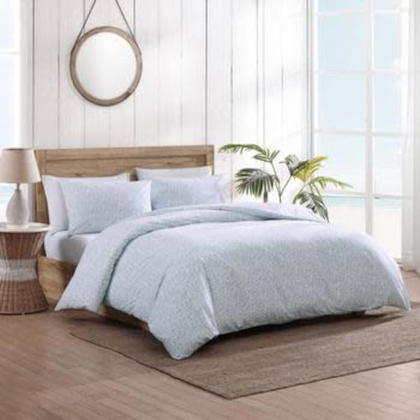 Tropical Floral Cotton Duvet Cover Set with Shams