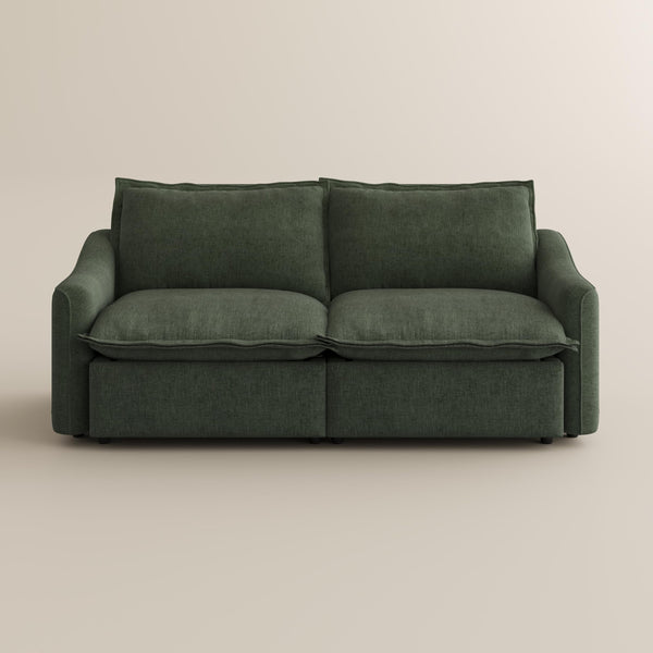 Power Reclining Loveseat – Velvet Modular Sofa with USB Ports