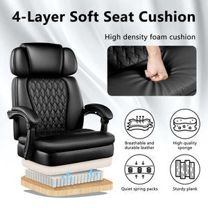 Ergonomic Executive Office Chair with Footrest — 400lbs Capacity