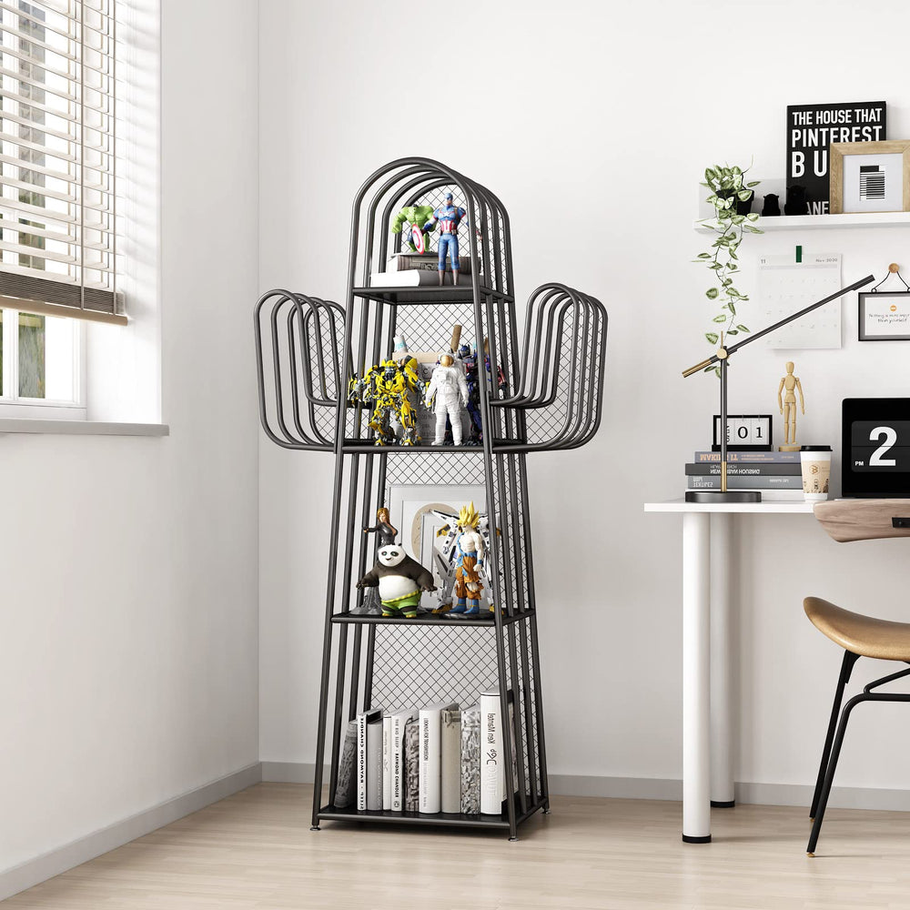 4-Tier Cactus Metal Bookshelf