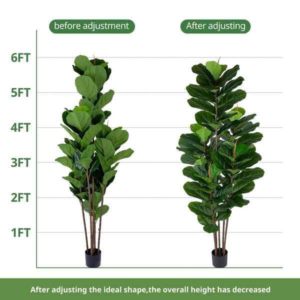 Faux Fiddle Leaf Fig Tree – Artificial Ficus Indoor Plant