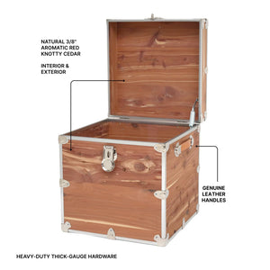 Aromatic Red Knotty Cedar Storage Trunk – 18"x18"x20"