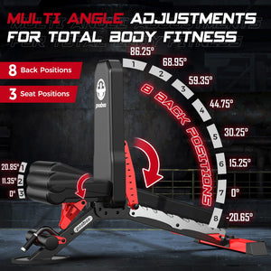 Adjustable Weight Bench – Flat, Incline & Decline, 1500 LBS Capacity