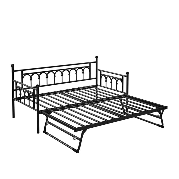 Twin Metal Daybed with Pop-Up Trundle