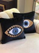 Evil Eye Velvet Throw Pillow Cover 18x18