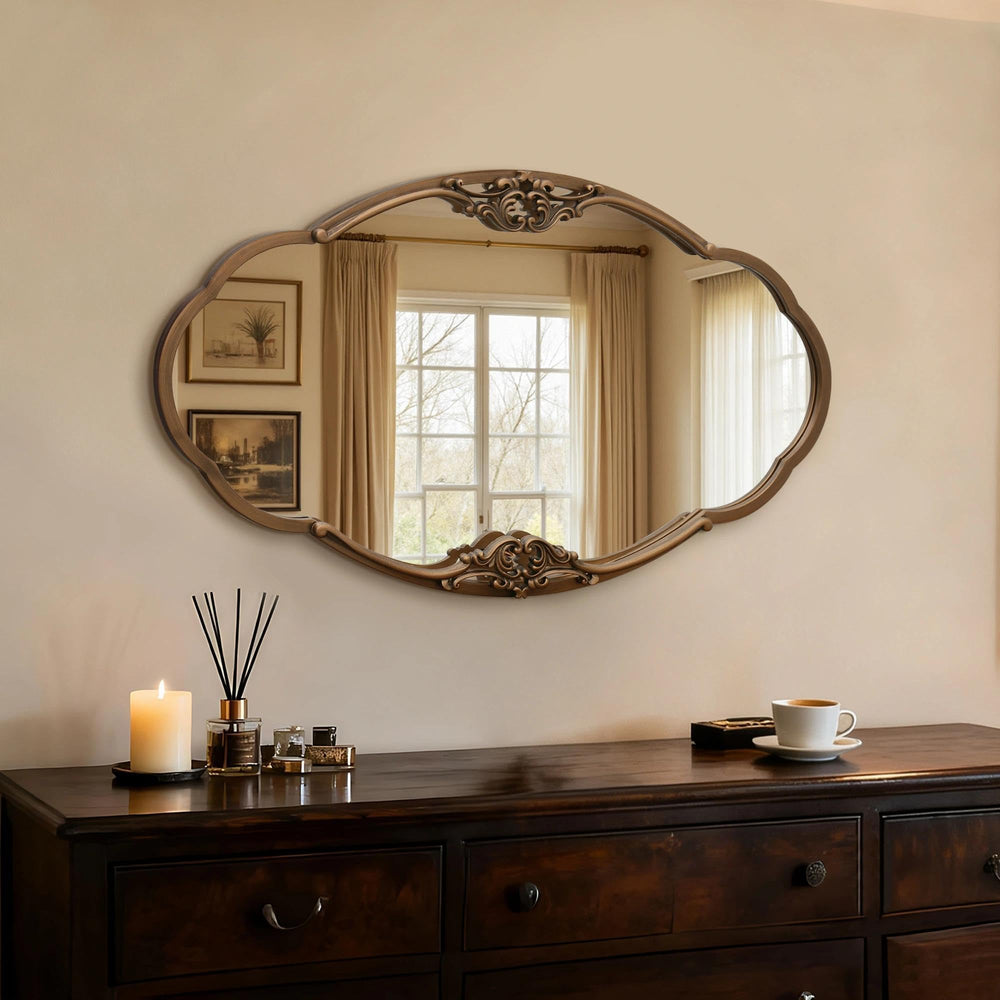 Baroque Gold Wall Mirror – Vertical or Horizontal Hanging