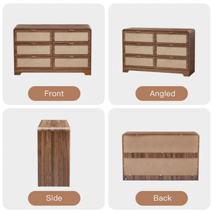 6-Drawer Dresser with Wide Storage Cabinet