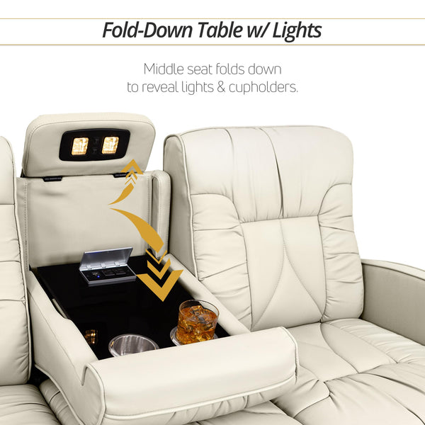 RV Double Recliner Sofa with Heat & Massage