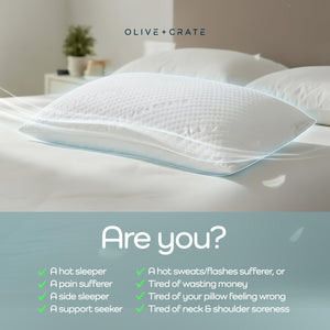 Adjustable Cooling Shredded Memory Foam Pillow – Queen Size