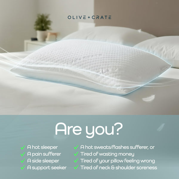 Adjustable Cooling Shredded Memory Foam Pillow – Queen Size