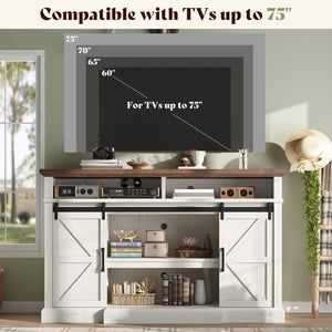 Farmhouse 4-Piece Living Room Furniture Set with 66" TV Stand, Coffee Table & 2 End Tables