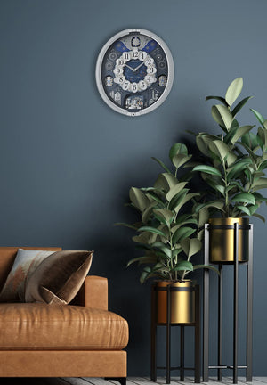 Melodies in Motion Swarovski Crystal Pendulum Wall Clock