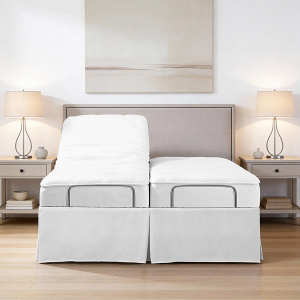 Wrap-Around Bed Skirt with Split Corners & 15-Inch Drop