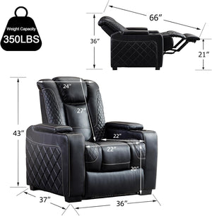 Electric Power Recliner Chair with Ambient Lighting