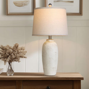 25" Ceramic Jar Table Lamps Set of 2