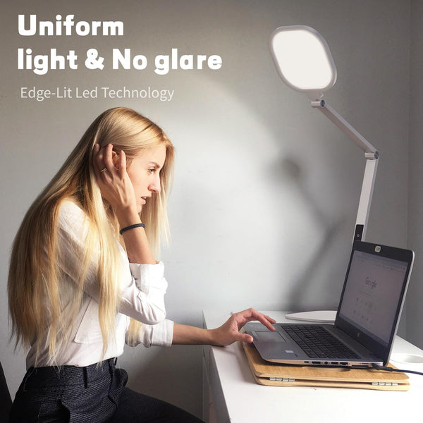 LED Swing Arm Desk Lamp with Dimmer & Timer