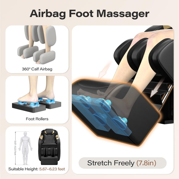 Full Body Massage Chair with SL-Track & Zero Gravity