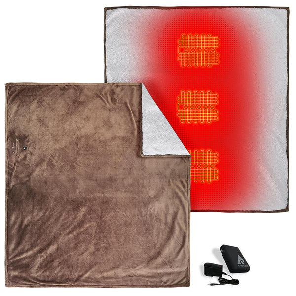 7V Battery Heated Plush Throw Blanket