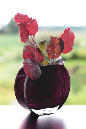 Amethyst Round Glass Vase