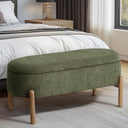 Corduroy Upholstered Storage Bench with Hidden Storage