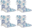 Outdoor Patio Chair Cushions with Back – 21.7 x 43.3 Inch Dining Seat Cushions with Ties