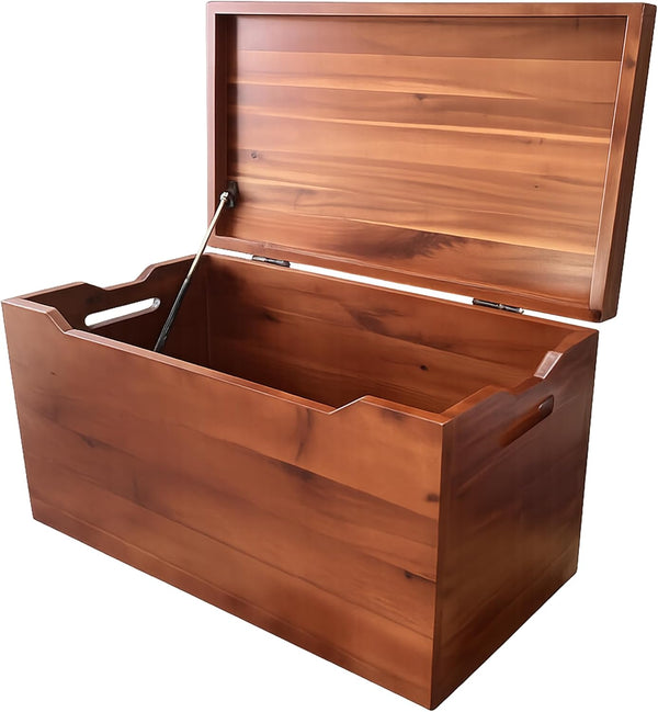 Solid Wood Storage Chest with Lid