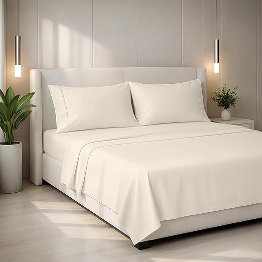 Egyptian Cotton Sateen Sheet Set – Deep Pocket, Hotel Quality