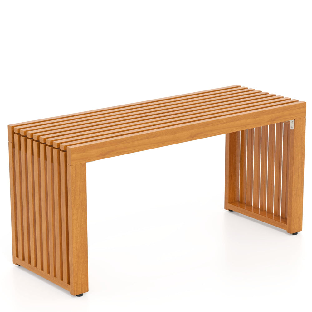 Acacia Wood Outdoor Bench 36" Backless Loveseat for 2 – 800 lbs Capacity