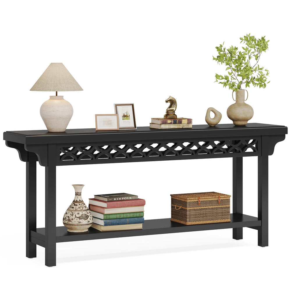 70.8" Farmhouse Console Table with Storage