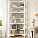 7-Tier Industrial Corner Bookshelf