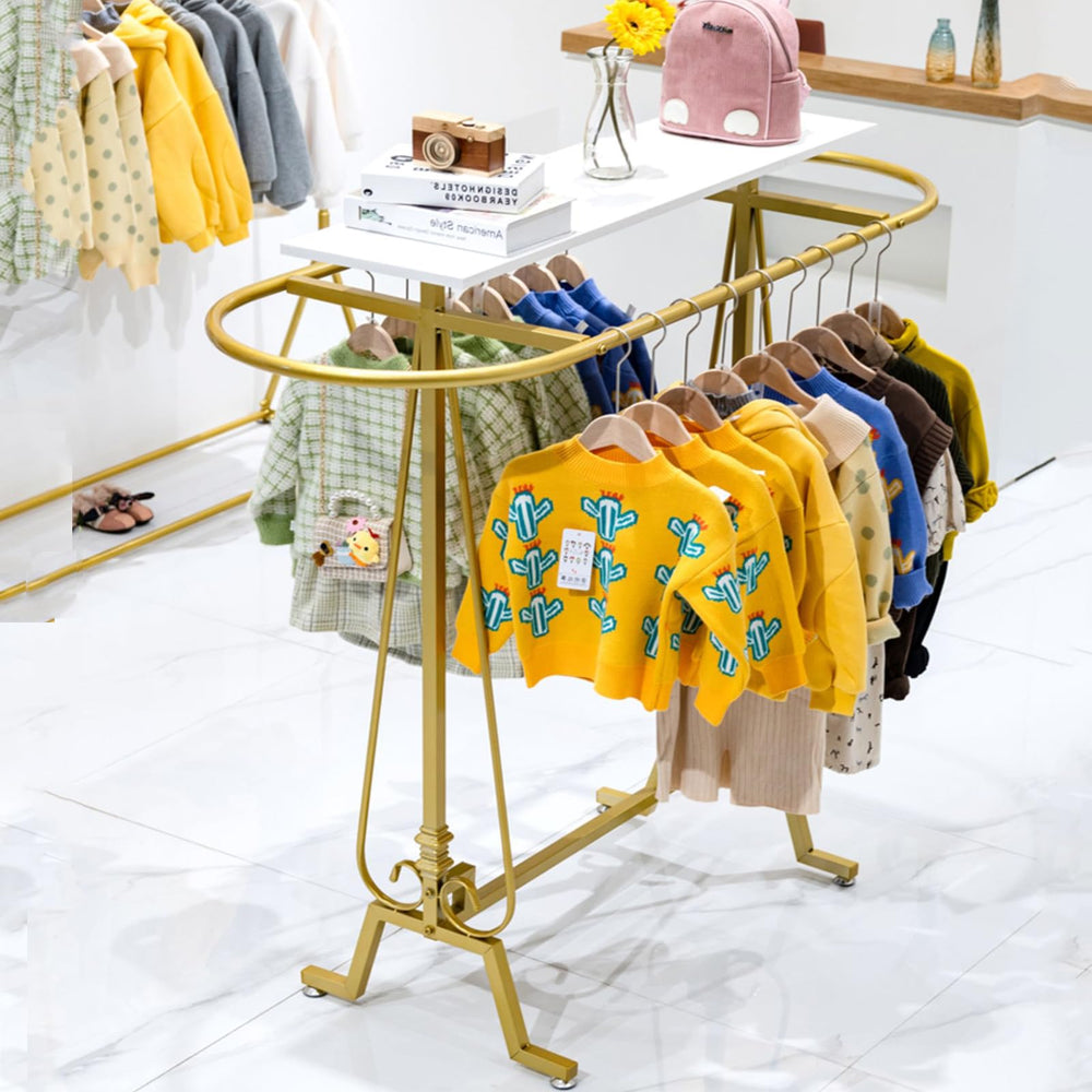 Oval Floor Standing Clothing Rack