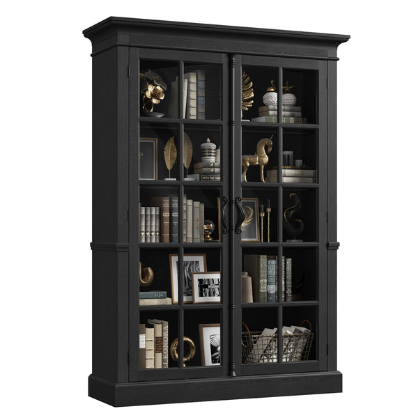 65" Tall Display Cabinet with Glass Door & Adjustable Shelves
