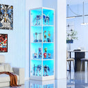 4-Tier Corner Display Cabinet with LED Lighting & Motion Sensor