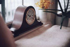 Annette II Chiming Mantel Clock – Mahogany Finish