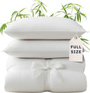 Bamboo Duvet Cover Set – White, Silky Soft, Zipper Closure
