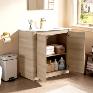 Freestanding Bathroom Vanity with Ceramic Sink