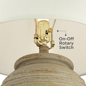 Southwest Rustic Jug Table Lamps Set of 2 – 28" Sand Finish, Cream Shade