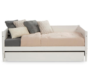 Mid-Century Modern Twin Daybed with Trundle — Solid Wood