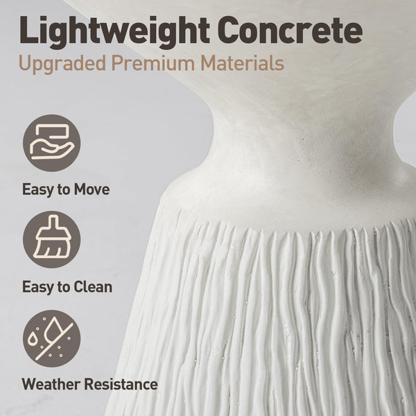 Mushroom Round Concrete Outdoor Side Table