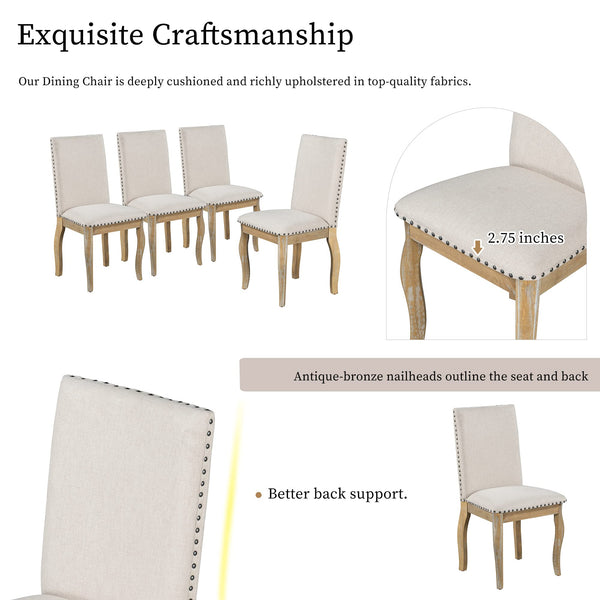 5-Piece Farmhouse Extendable Round Dining Table & Chair Set with Shelf