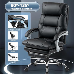 Ergonomic Massage Office Chair with Footrest