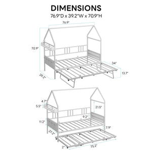 Twin Daybed with Trundle and Storage